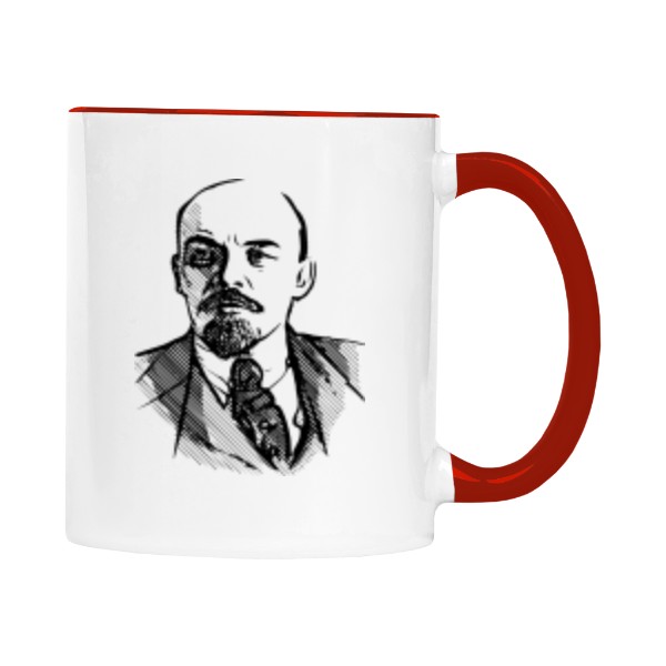 Hrnček malý farebný s potlačou lenin 